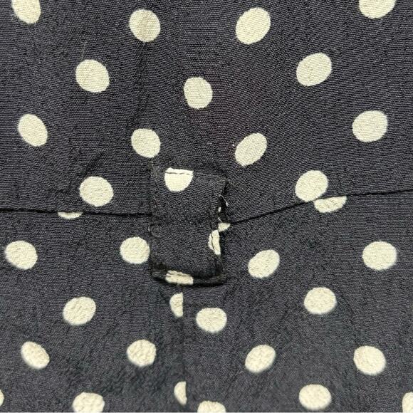 Zara Black Shirt Dress, White Polka Dots, Belt Loops, Button up, Size S - Picture 7 of 11